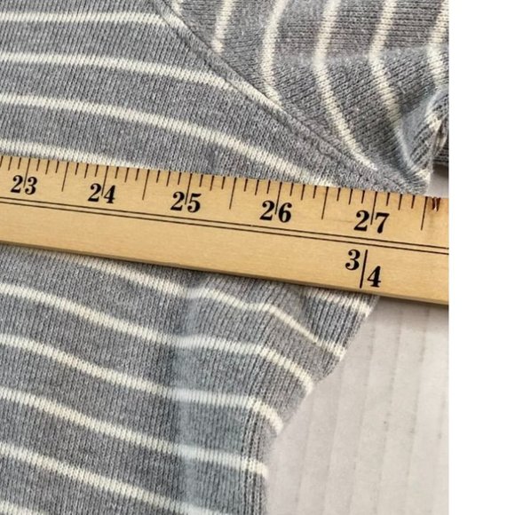 Polo Ralph Lauren Gray & White Striped Cotton Pullover Sweater XXL Preppy Career - Picture 10 of 12